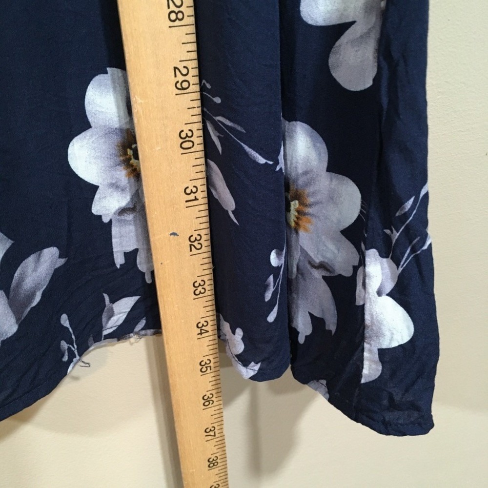 Jodifl Dark Floral Bell Sleeve Mini Dress Womens S Navy Whimsigoth Cottage Boho - Picture 4 of 11